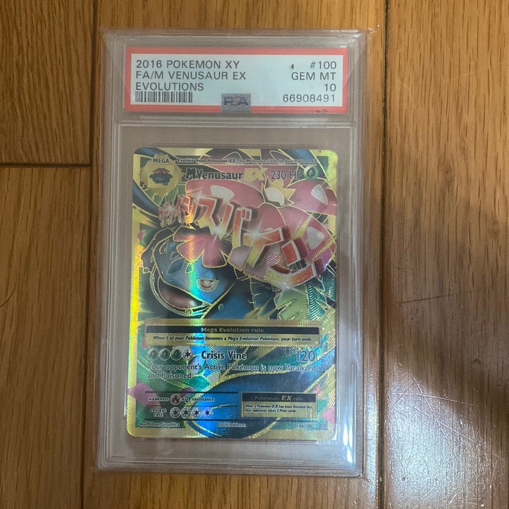 2016 Pokémon XY FA/M Venusaur EX Evolutions #100 GEM MT 10